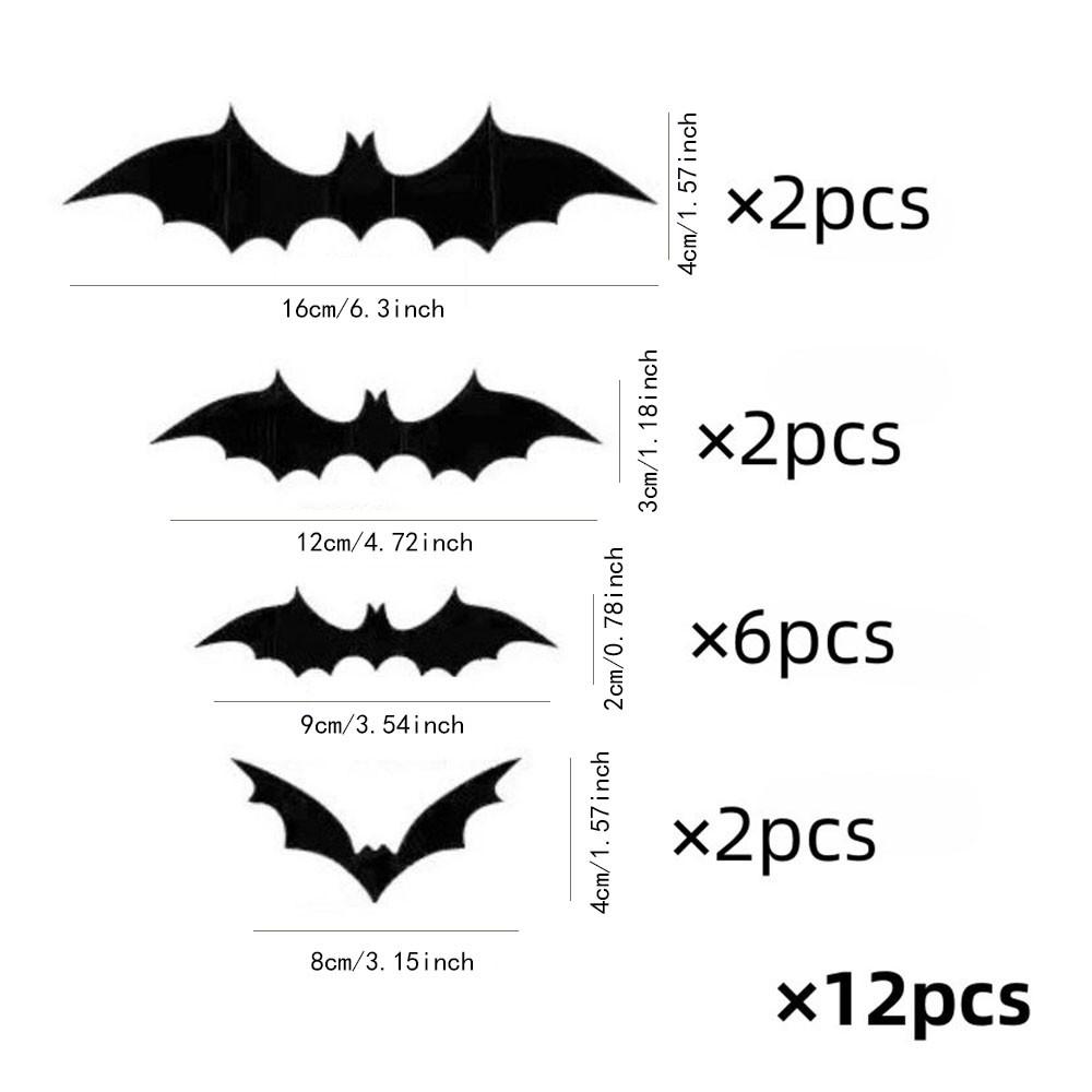 

Хэллоуин Тематический 3D Стереоскопический Летучая Мышь Вечеринка Сцена Декорация Ужас Наклейки на Окна Хэллоуин Домашнее Украшение 12pcs