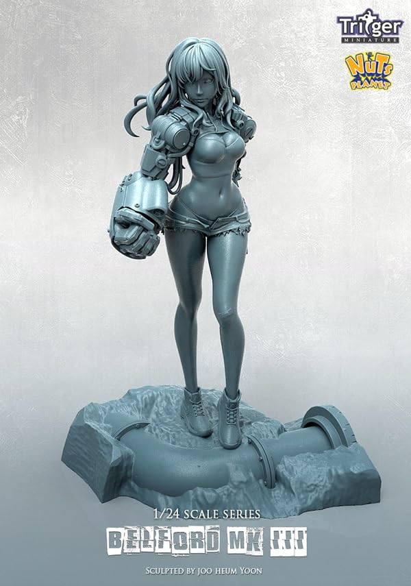 Nuts Planet Cyborg Girl with Gorilla Arm Belford MKIII Resin Kit T75035 1/24 (75mm) (Human)