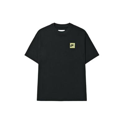 Alphabet Pattern Print Slim Fit Crew Neck Short Sleeve T-Shirt Men Tops Black DX5842-010