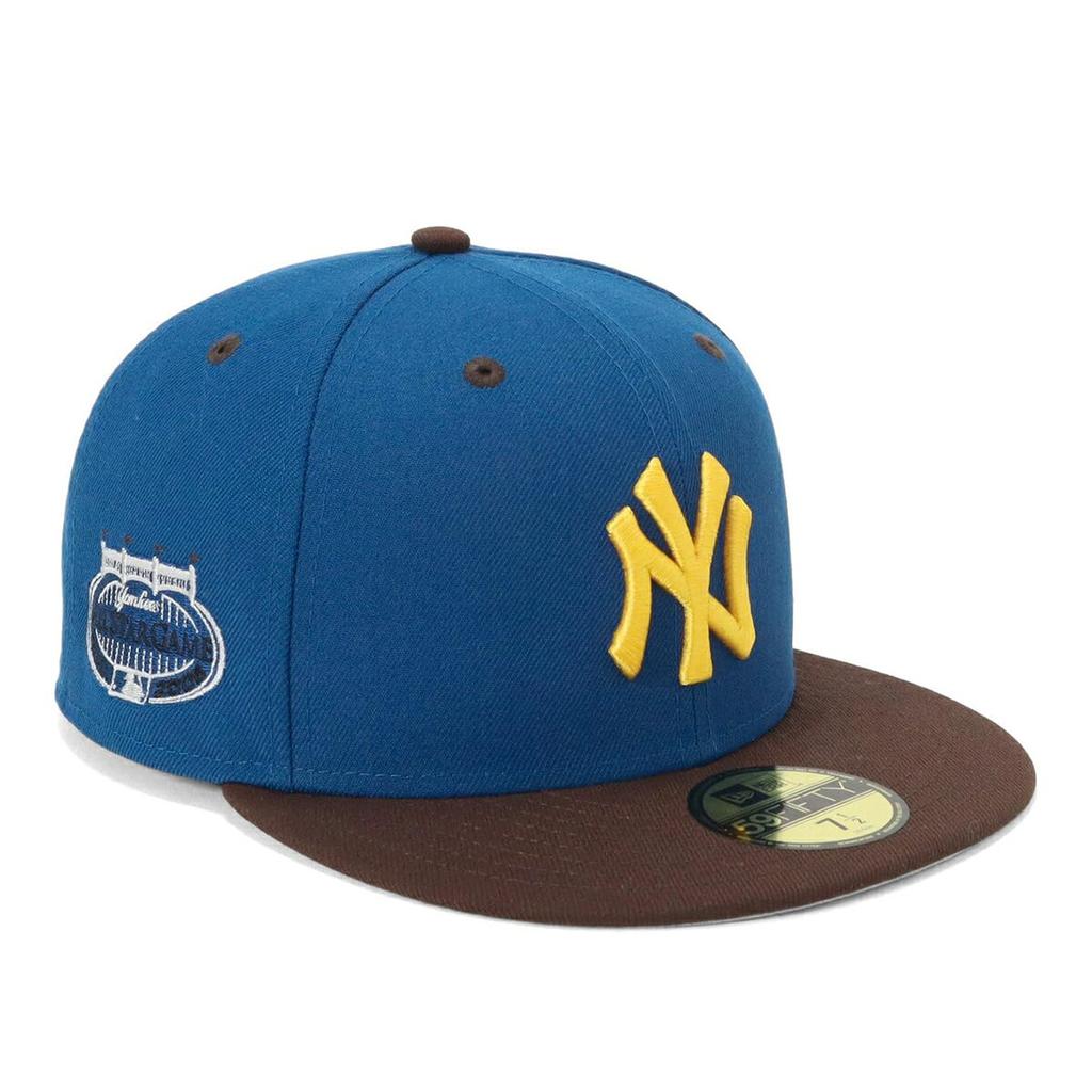 New Era newera Cap 59FIFTY 70923198 NER36C4705 MLB New York Yankees NY BlueBurntwood Blue 7 18 SIDE PATCH 2-Tone UNDER VISOR SNEAKERS ONSPOTZ