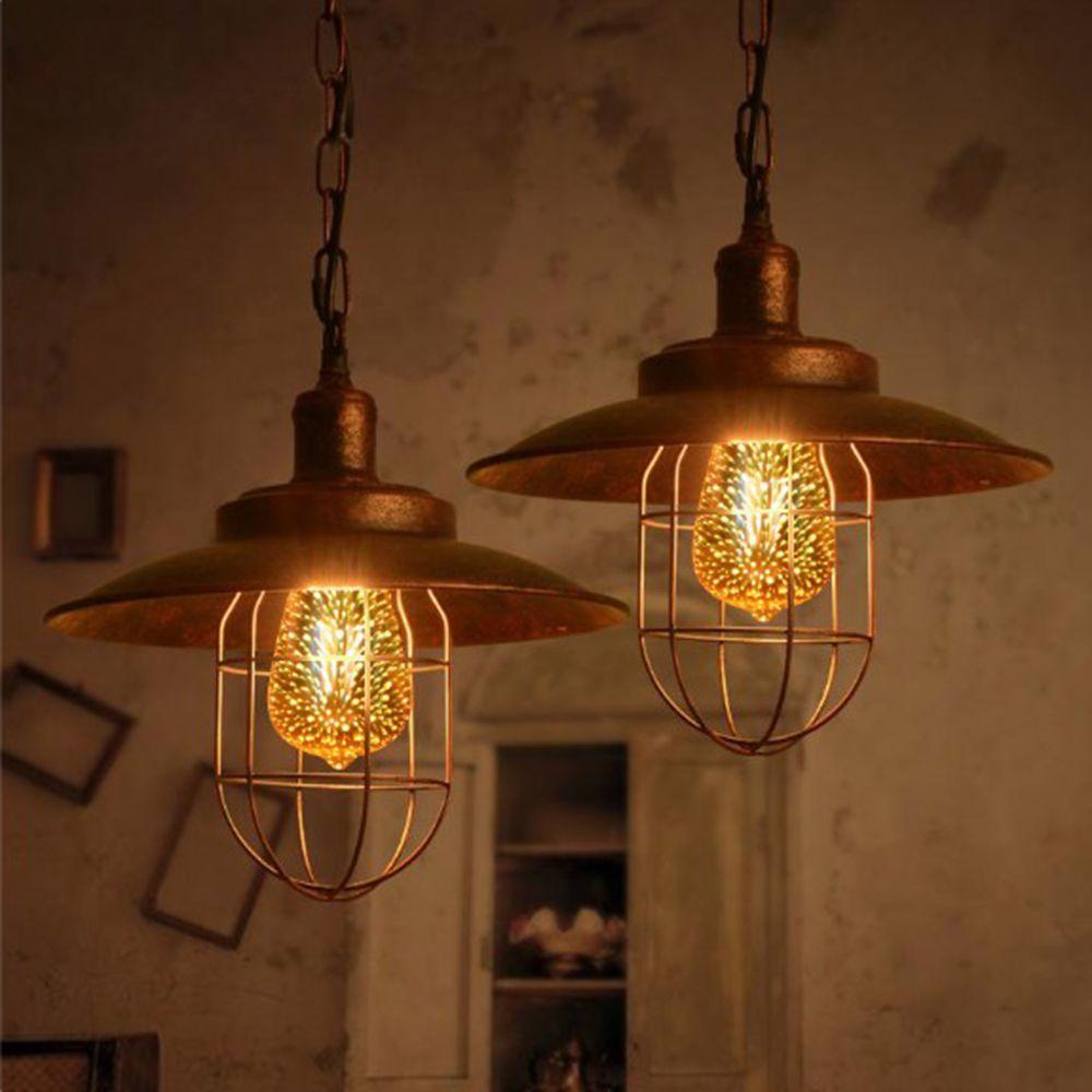 3W Ball light Screw connector E27 holder Glass Edison  3D Fireworks Bulb Party Lamp