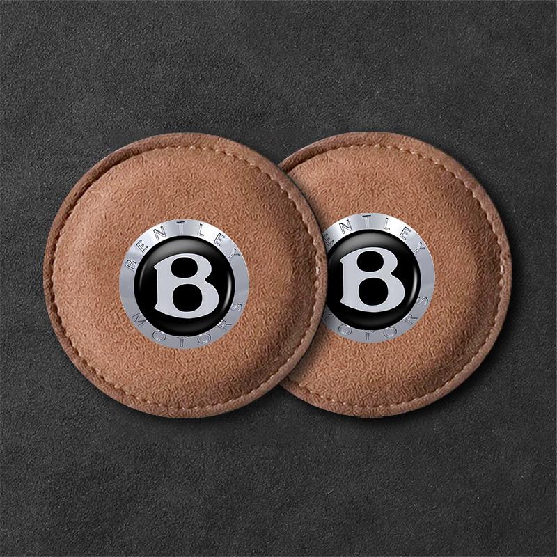 2Pcs Car Coaster For New Bentley Flying Spur Continental GT Bentayga Mulsanne Non-Slip Water Cup Pad Holder Interior Accessories HS2
