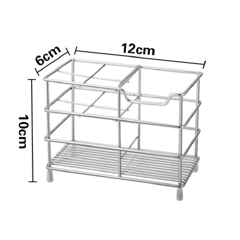 

Bathroom Stainless Steel Toothbrush Storage Rack Grid Pen Holder Neat Versatile Silvery