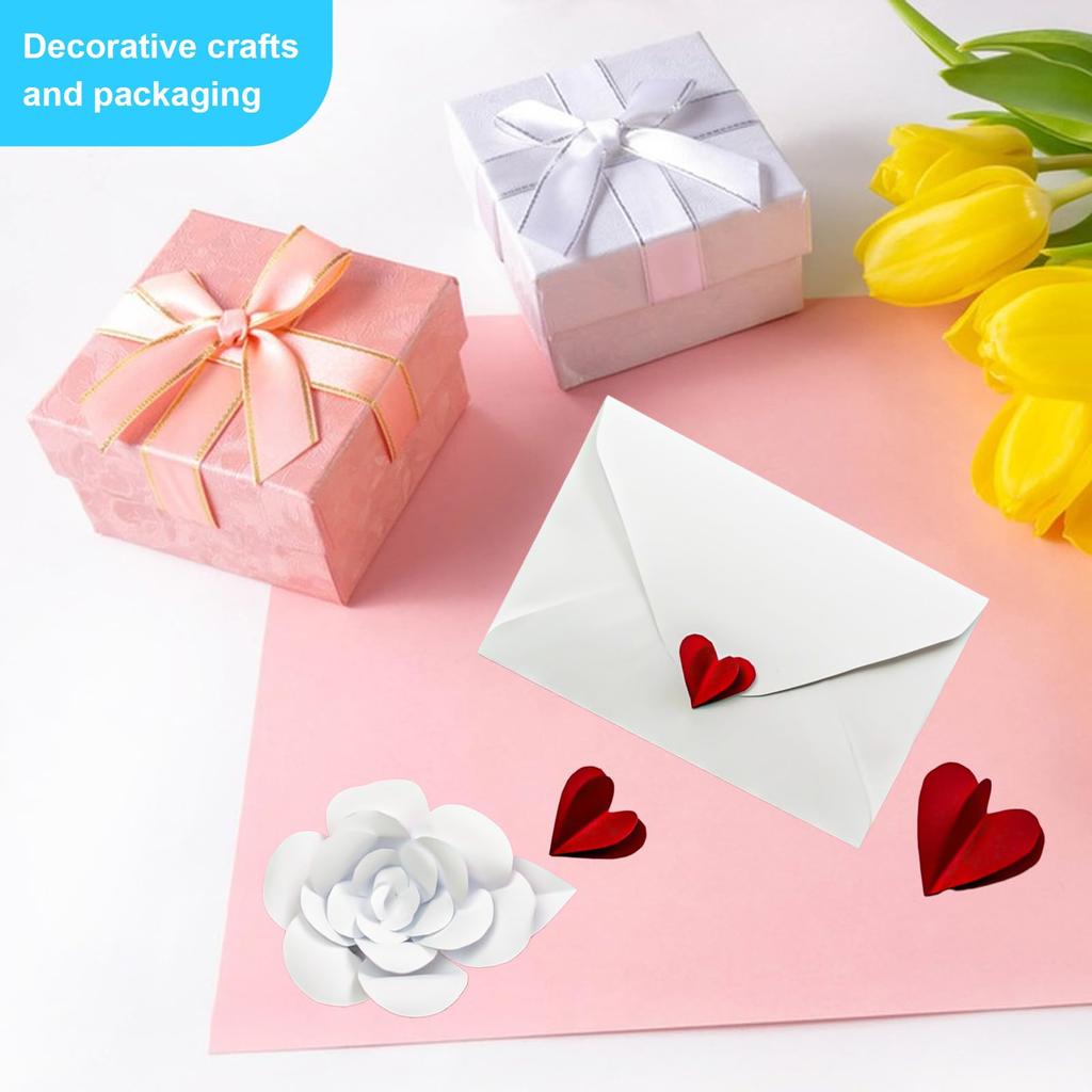 480-Sheet A4 Glossy Tissue Paper Set - 40 Colors for Crafts, Christmas, Wedding Decor & Packaging