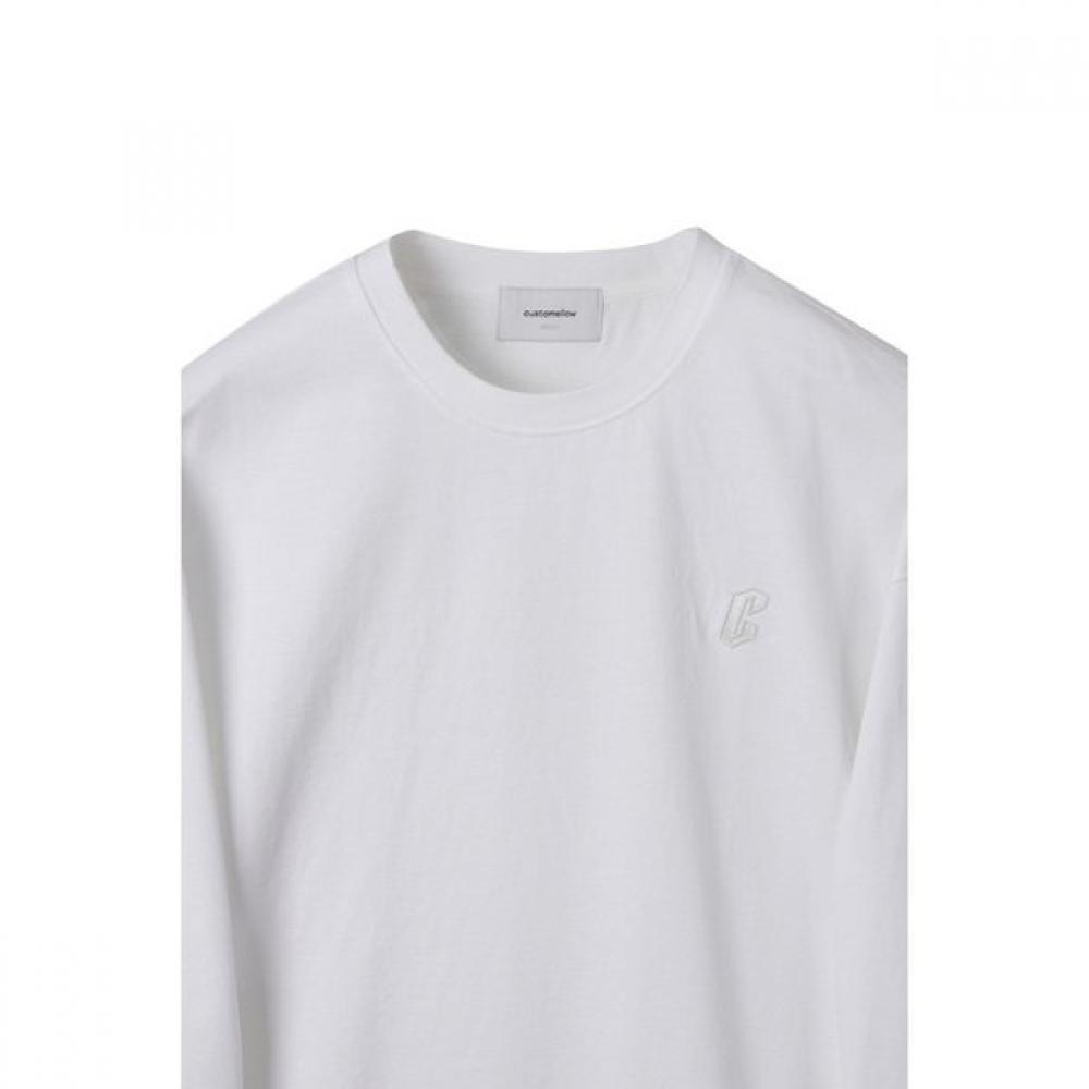 CusTomellow WhiTe Logo Long Sleeve T shirT WhiTe c9Tam25211whx
