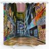 Colorful Graffiti Shower Curtain Abstract Art Home Creative Bathroom Curtains Decor Polyester Fabric Quick Drying Set With Hooks