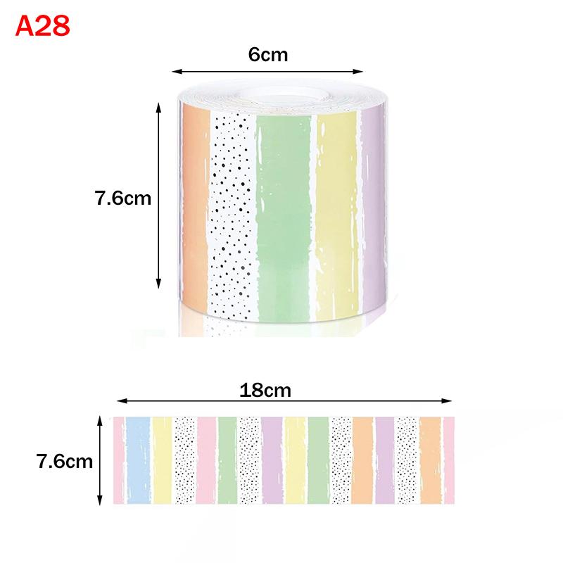 32 Colors 18M Self Adhesive Border Classroom Decors Border Trim Sticker Colorful Dot Trim Border Bulletin Board Border Trim