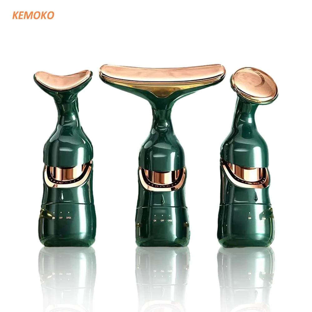 Neck Facial Lifting Massager 3IN1 Device Microcurrent Reduce Double Chin Vibration Face Anti Wrinkles Tightening Skin Care Tools