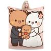 Cute Bear Bubu Dudu Fleece Blanket  Novelty Throw Blankets For Home 150*125Cm Plush Thin Quilt