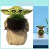 Creatieve Baby Yoda Cartoon Plantenbak Met Waterafvoer Voor Huis- En Kantoordecoratie