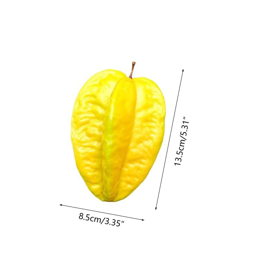 Fake Carambola Artificial Starfruit Decorations Simulation Carambola Fruit Starfruit Fake Fruit Model Cognitive Toy