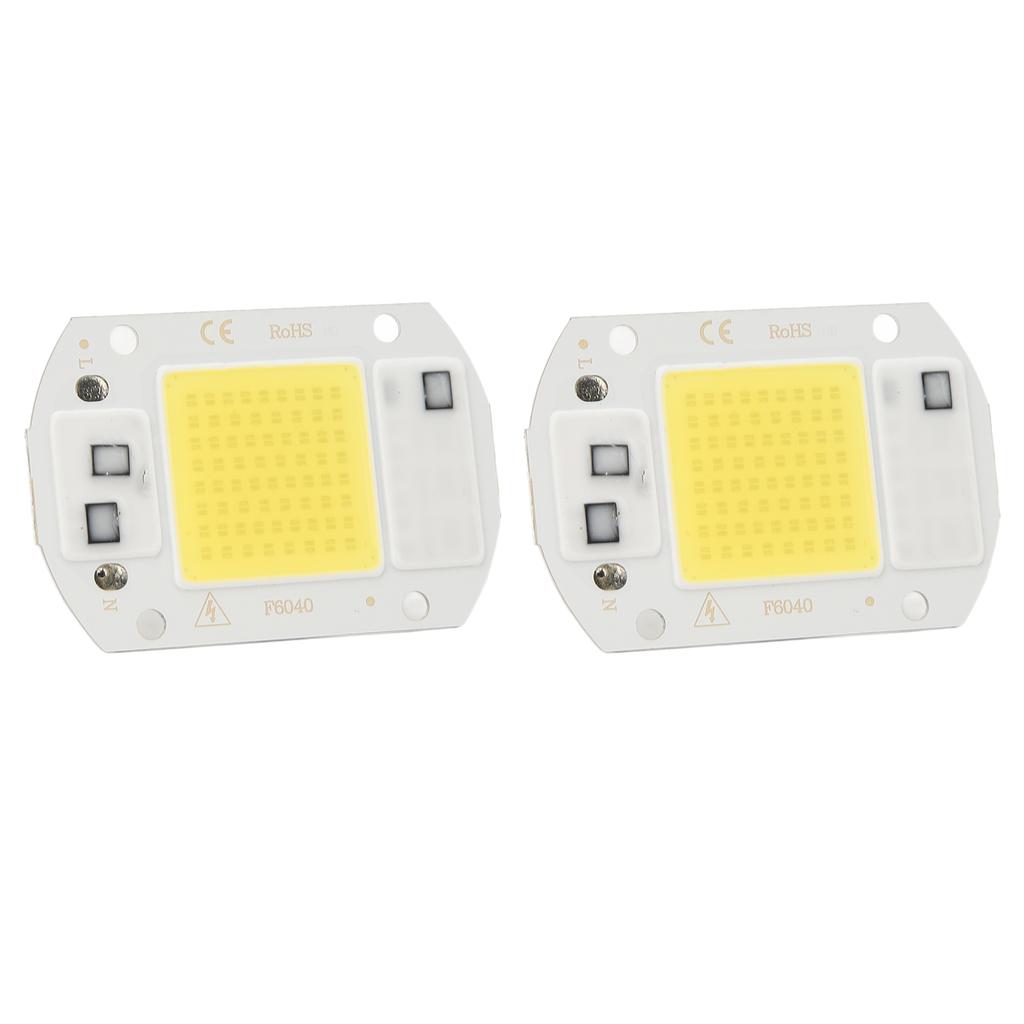 2 szt. LED COB Chip Wysokiej Mocy Bezsterownikowy Zintegrowany SMD Koraliki Lampy Światło Wydajne Flip Koralik Lampy COB Zimne Światło 20W