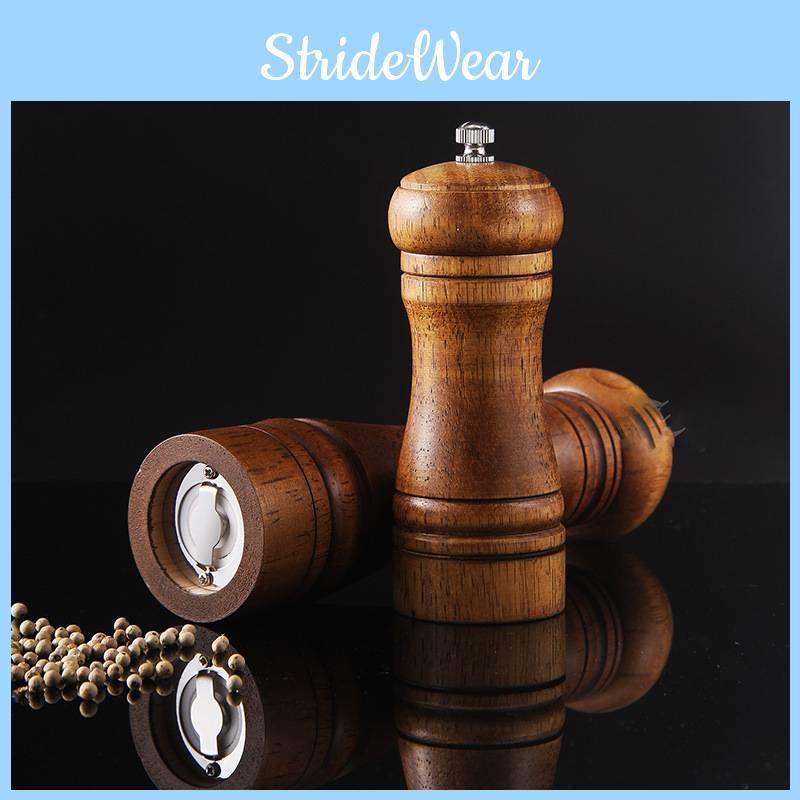 Handcrafted Wooden Spice Storage And Grinding Set With Antique Finish For Gourmet Cooking