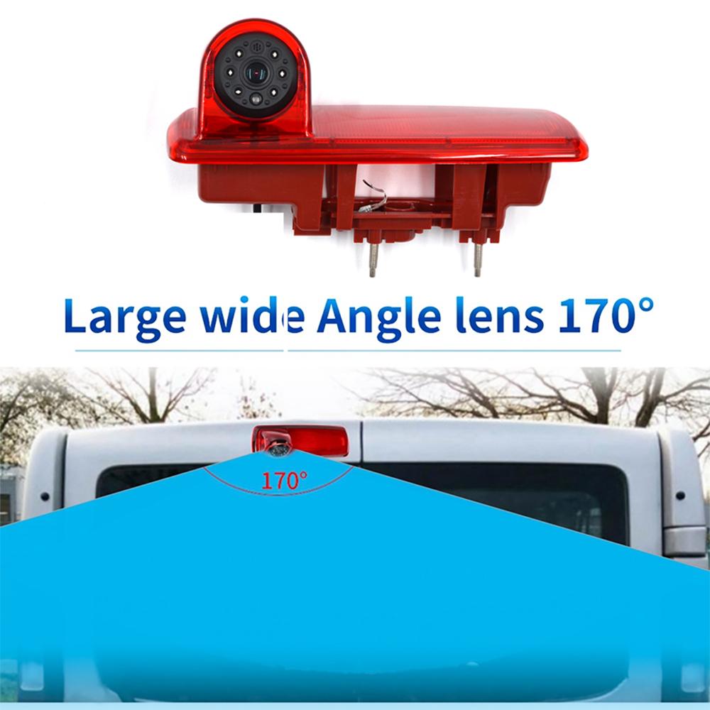 High Definition Waterproof IR Night Vision Rear View Backup Brake Light Camera for 2014 Opel Vivaro / 2014 Renault Trafic,Third