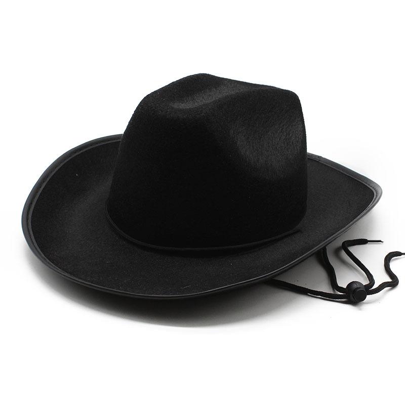 Pink Silver Cowboy Hat Women'S Non-Woven Crown Western Cowboy Hat Jazz Roll Top Hat Ins