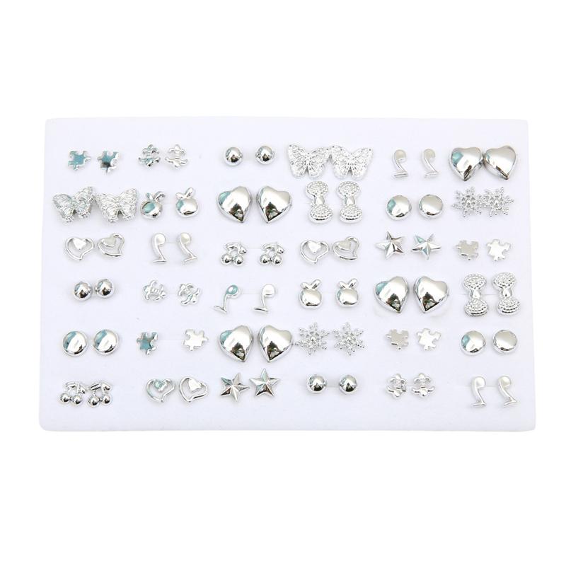 

36 пар/компл. модные разноцветные серьги-гвоздики со стразами и геометрическим рисунком для женщин и девочек, ювелирные аксессуары style 09