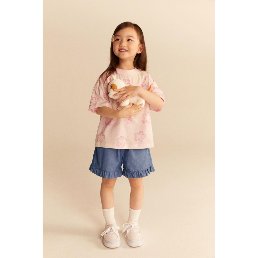 

Хлопковые шорты с оборками HM, синие