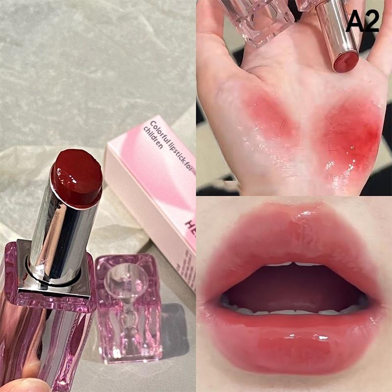 Herorange Mirror Water Light Solid Lip Gloss Low Saturation Mirror Nude Jelly Lipstick Moisturizing Lip Tint Nature Lips Makeup