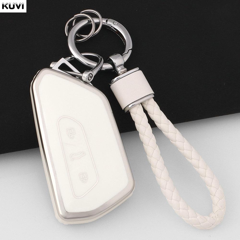 Nové TPU pouzdro na klíčenku pro Vw Volkswagen Golf 8 Mk8 Id3 Id4 Cupra Skoda Octavia A8 Seat Leon Mk4 Formentor Tarraco Klíčenka