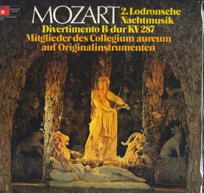 

LP Record COLLEGIUM AUREUM Mozart Divertimento BDur KV287 64292 DEUTSCHE HARMO 1974 Germany Classical Used