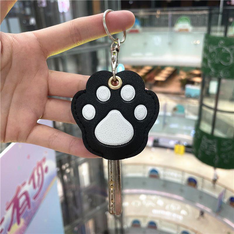 Personalized Cat Paw Keychain: Cute Women's Access Card Holder & Key Cover for Home and Vehicle