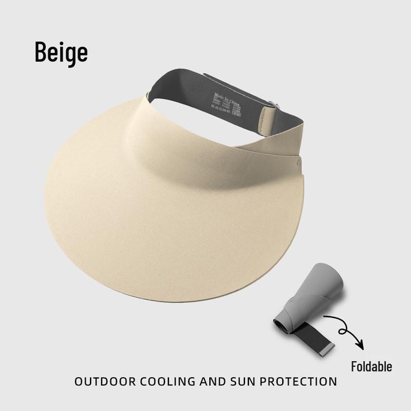 2025 Women's Open-Top Visor Hat: Large Brim UV Protection for Outdoor Spring