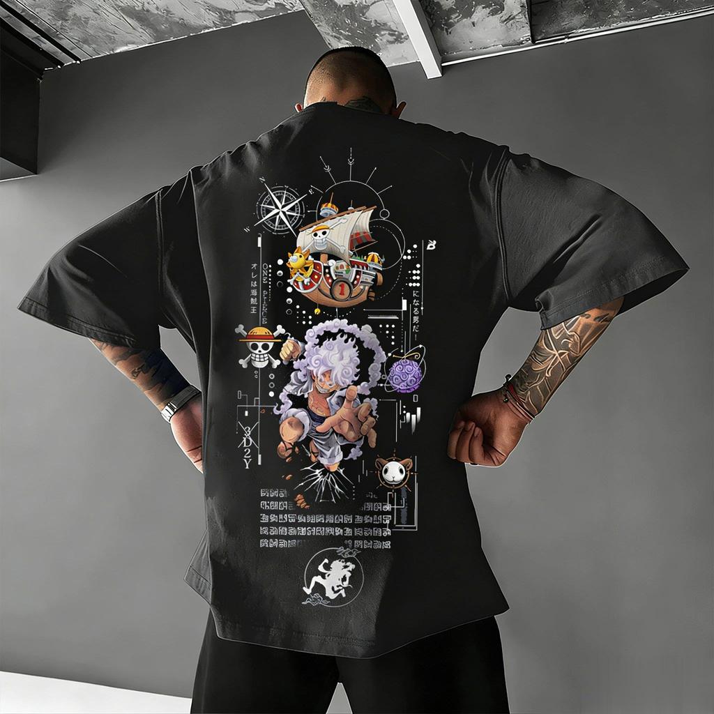 Ace Chopper Graphic T Shirt Men Women 2026 Summer Streetwear Oversized Cotton Tee Casual Short Sleeve Tops