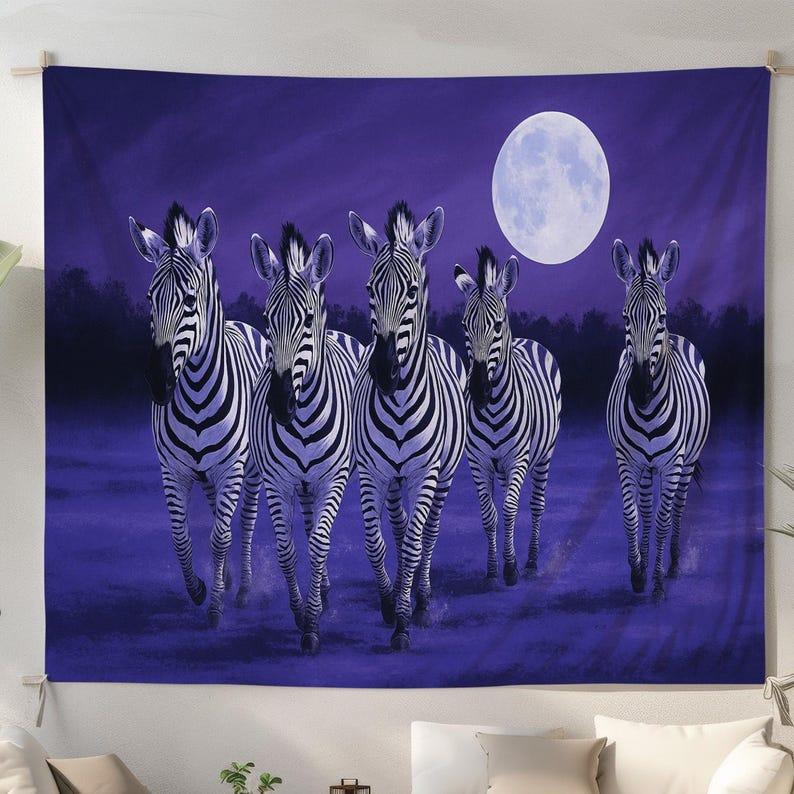 Zebra stripes tapestry 75x100 чёрный