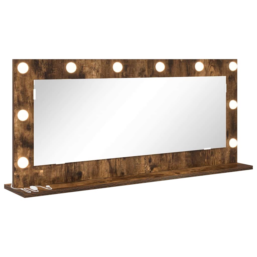 Washbasin Mirror Smoked Oak 100 x 45 x 18 cm