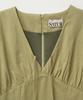 Seteo (W) Shirred Cotton Dress Beige