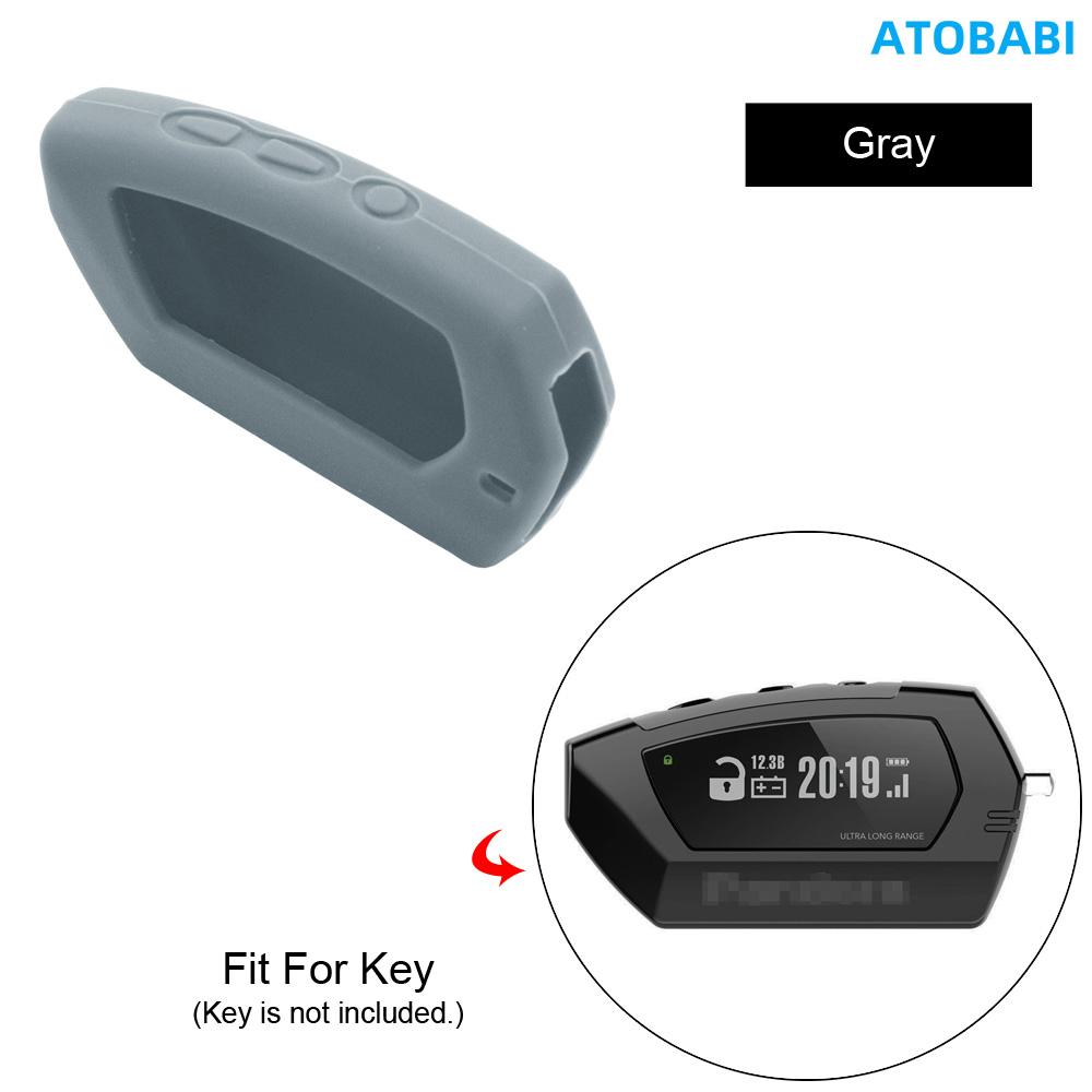 

Силіконовий чохол для ключів Skin для Pandora DX-90 D010 DX 90 91 6X 9X 90B 90BT 90L 42 Moto Двостороння автосигналізація LCD пульт дистанційного керування Fobs Protector Cover сірий колір