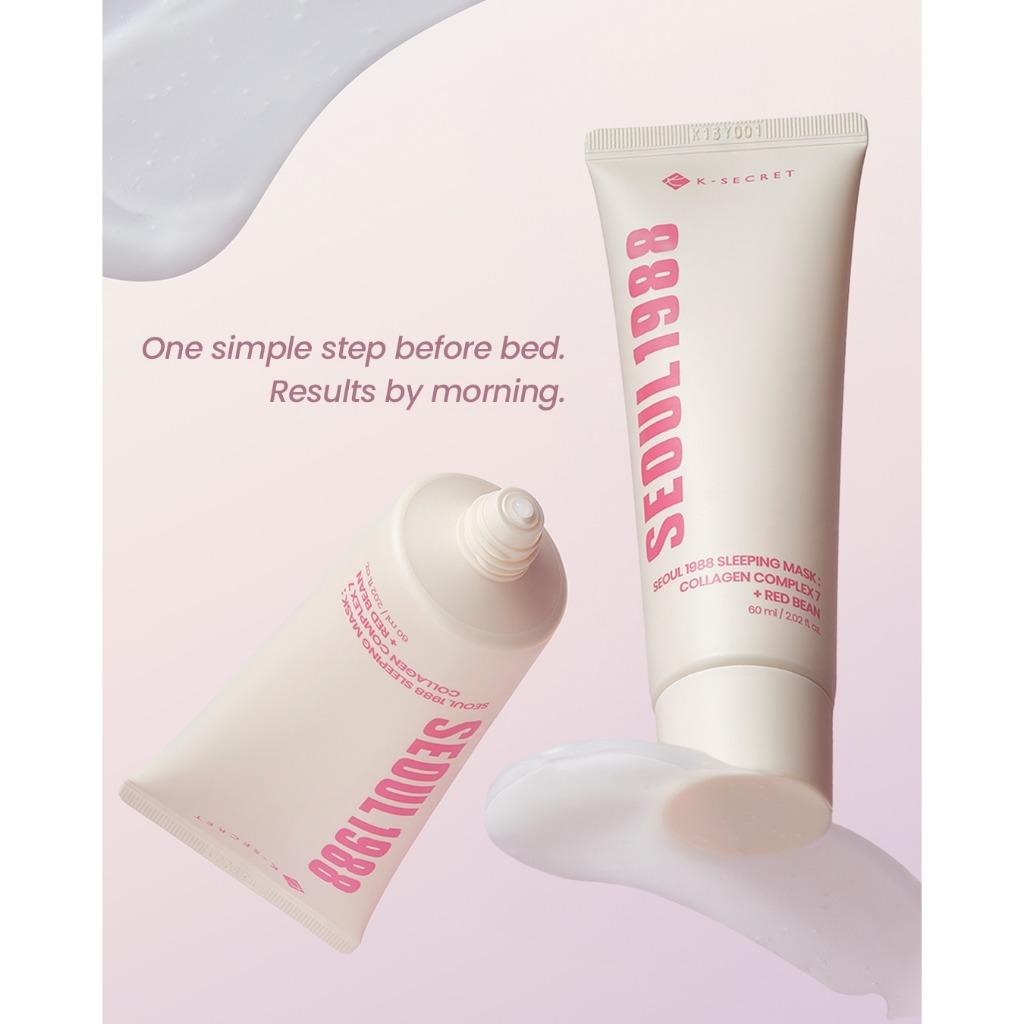 [NEW] K-SECRET SEOUL 1988 Sleeping Mask : Collagen Complex 7 + Red Bean, 60ml
