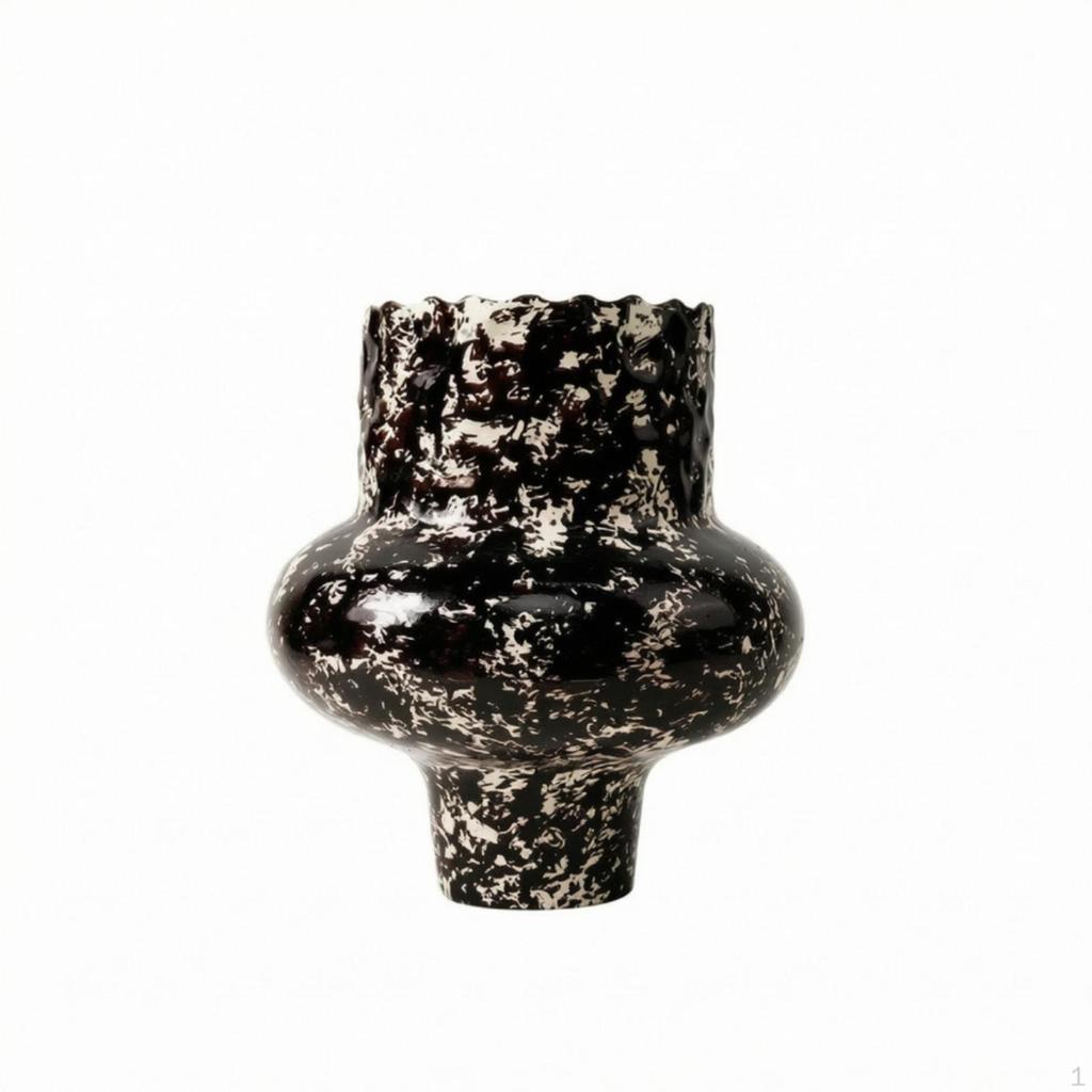 Flower Vase Resin with Wavy edge Decorative Vessel for Homeowners, Decorators, Living Room,