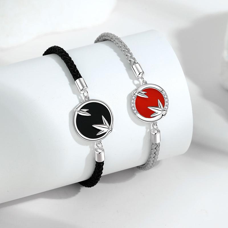 Original Bamboo Couple Hand Rope Simple Literary Niche Design Bracelet Mori Retro Jewelry