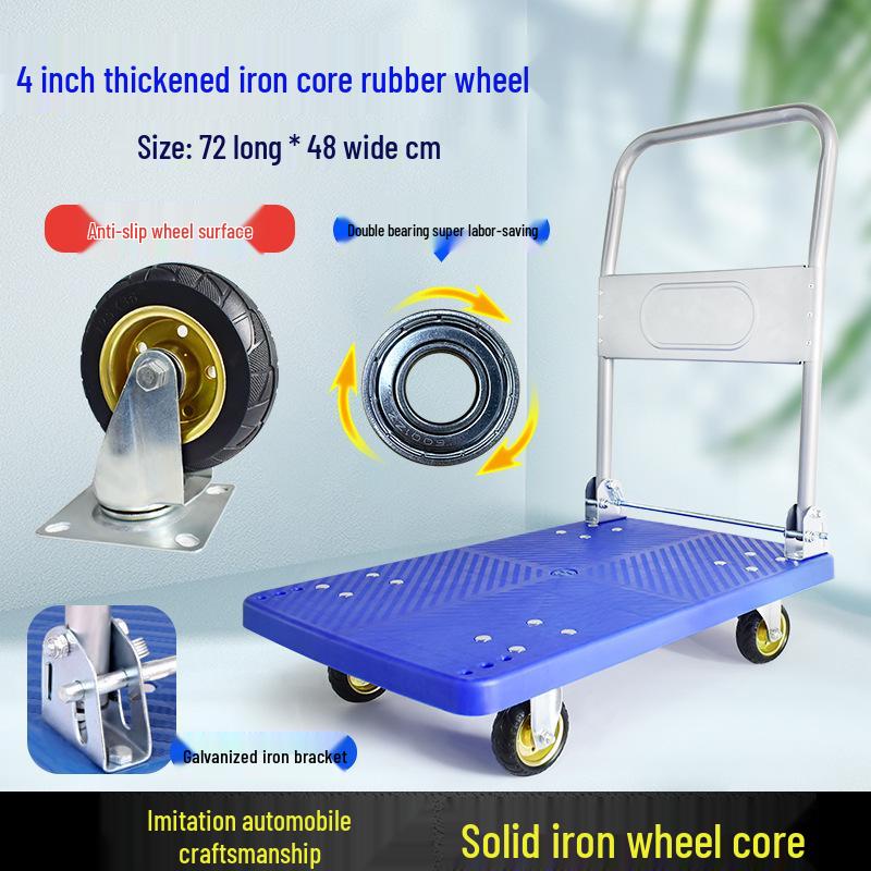 Portable Folding Flatbed Hand Cart for Shopping and Transport