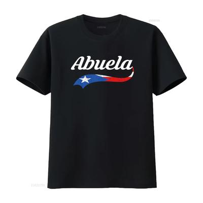 Puerto Rico Oma T-Shirt Flagge vintage gewaschen vielseitig dehnbar Grafikmode Unisex Streetwear atmungsaktiv leicht weich