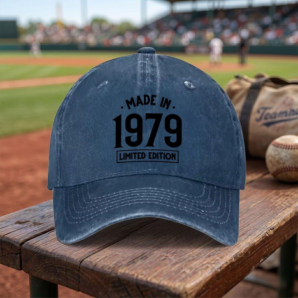 Exquisite MADE IN  LIMITED EDITION Washed Baseball Cap Adjustable Buckle Design Lightweight And Breathable AllSeason Uni