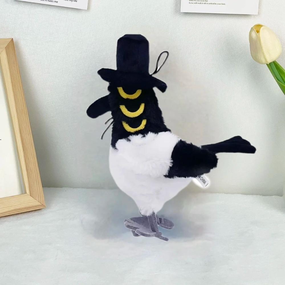New hot Anime Hunters Plush Cute Purple Tiger Black Hat Magpie With 3 Eyes Monster Hunt Girl Group Stuffed For Fans Gifts