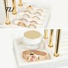 Desktop Jewelry Holder 3 Tier Velvet Organizer, T-shaped for Bracelet, Display Necklaces Rings, & Earrings, Stand with Storage Tray Non-slip