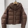 Puff down cotton clothes women's hooded winter new fashion gray bread clothes casual short cotton-padded jacket