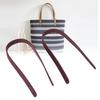 2Pcs Bag Hand Strap Split Leather DIY Hand Made Handbag Parts with 8 Sets Light Gold Rivet Set(Wine