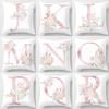 Ins Nordic Pillowcase Design Pink Letter Cushion Pillowcase Car Sofa Waist Design Home Furnishing