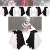 Versatile Scary Clown Cosplay Costume With Elegant Black And White Cloak For All Gender Adults