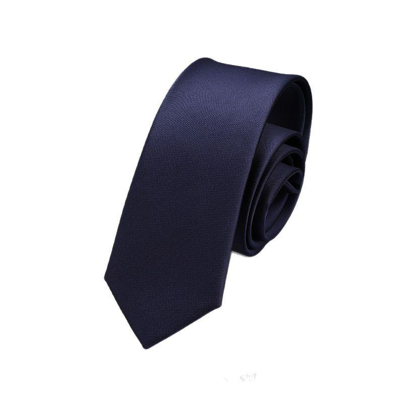 Korean Version Of Casual 5Cm Men'S And Women'S Business Dress Groom Wedding Stripe Hand Play Work Narrow Lazy Solid Color Tie