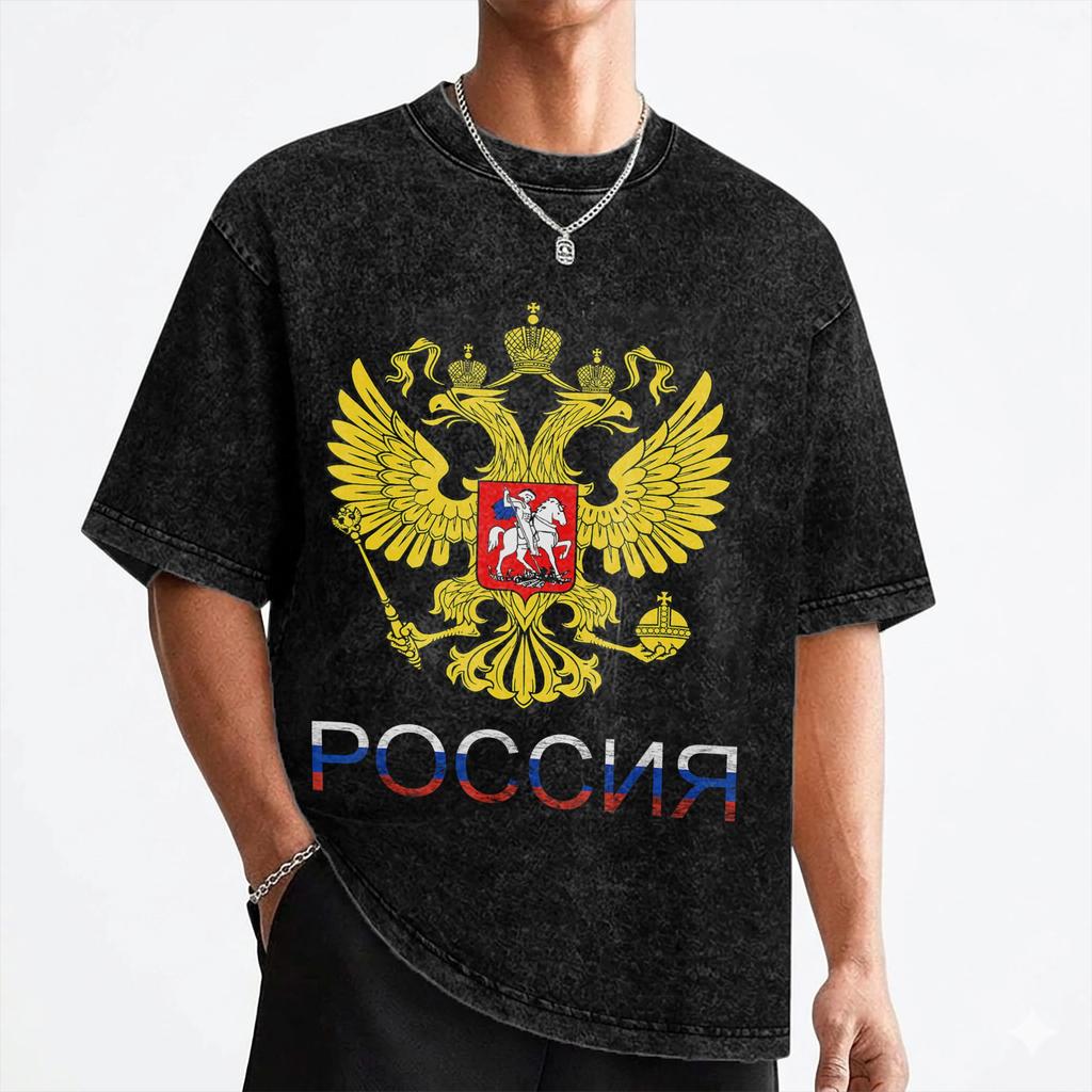 Russia Russian Eagle USSR Russian CCCP T Shirts Washed 100 Cotton Harajuku TShirt Novelty for Men Women Streetwear Tee Shirt