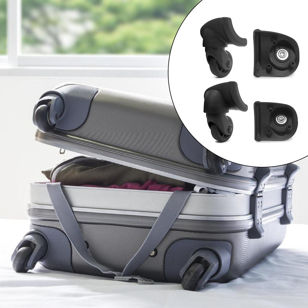 4pcs Practical Suitcase Wheels Replacement Set Easy to Install Luggage Wheels 360 Degree Rotation For Frequent Traveler