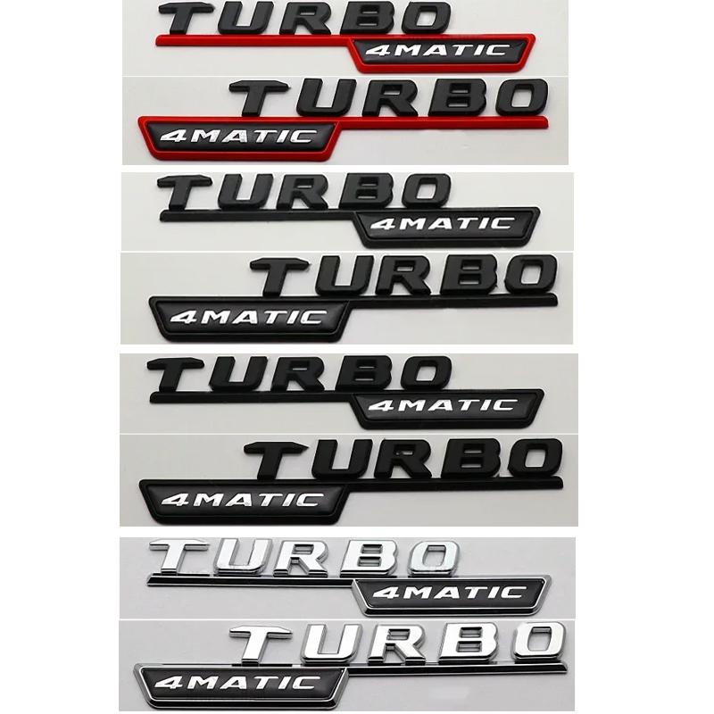 TURBO 4MATIC Plus Car Emblem Side Fender Badge Sticker Logo For Mercedes Benz AMG X247 C117 W117 GLE53 GLA45 A45 A35 CLA35 CLA45 qq1