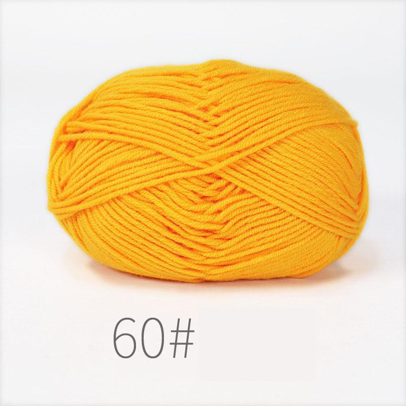 50g di cotone al latte all'uncinetto filato 4 strati per maglieria di lana cucito tinto Lanas per artigianato all'uncinetto cappello maglione bambole sciarpa lavoro a maglia fai da te