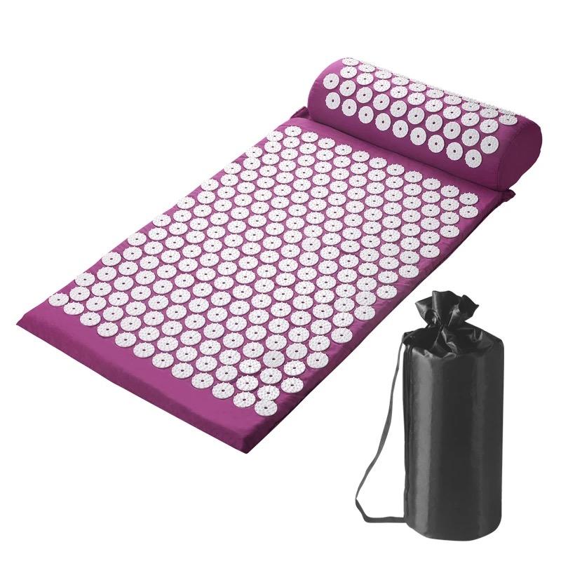 Yoga Acupoint Massage Pad Neck, Back, and Foot Massage Household Massger Pillow For Home Purple