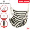 1Pc Canvas Hammock Chair Outdoor Swing Hanging Chair Hammock Dormitory Hammock Chair Anti Rollover Hammock With Storage Bag